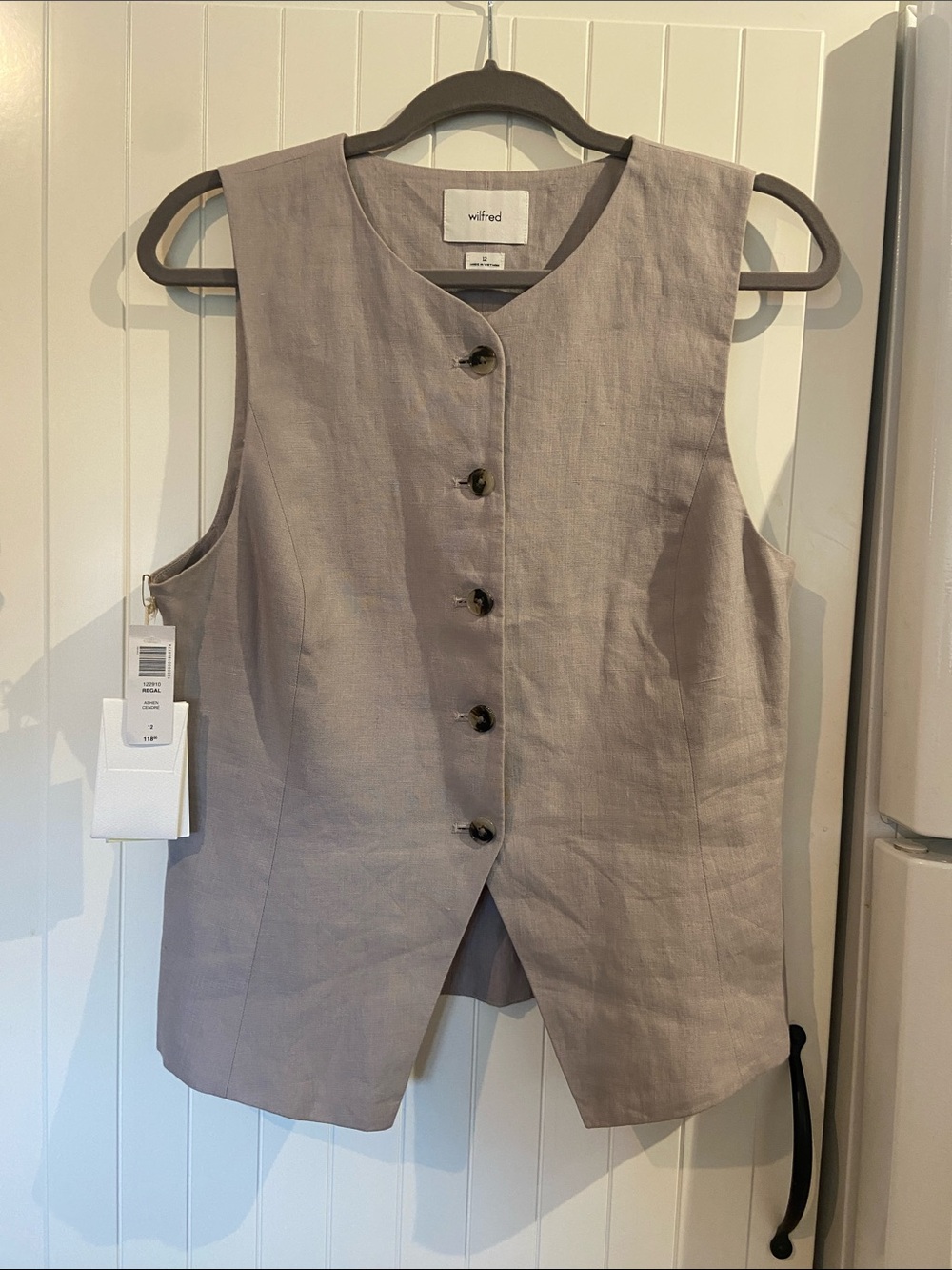NWT WILFRED x Aritzia REGAL linen vest 12 - READ*